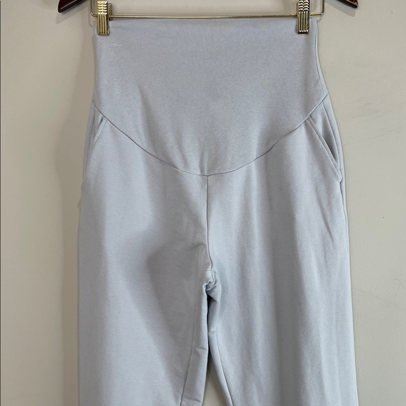 H&M Mama Maternity Legging Joggers Light Grey Stretch Size Small - Picture 3 of 11
